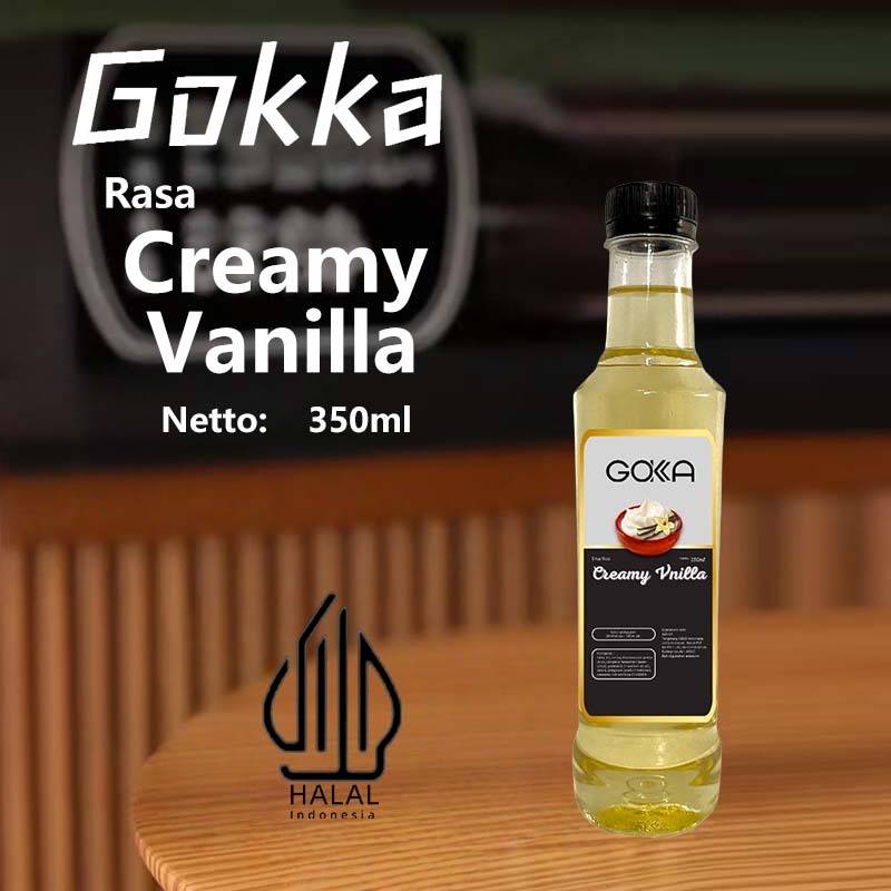 

GOKKA Creamy Vanilla Sirup 350ml HALAL / Sirup Creamy Vanilla / Jeruk Creamy Vanilla