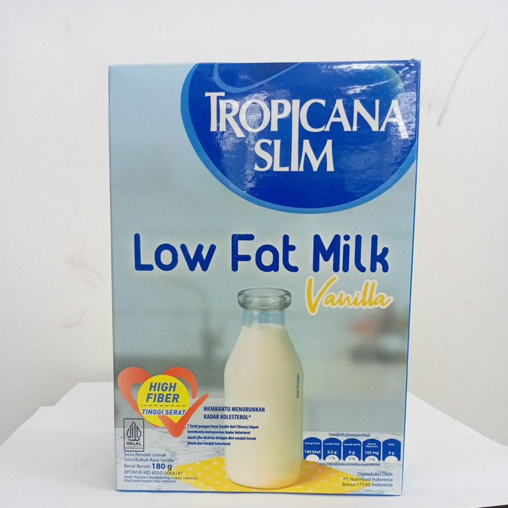 

Tropicana Slim - Susu low fat rasa vanila 180g