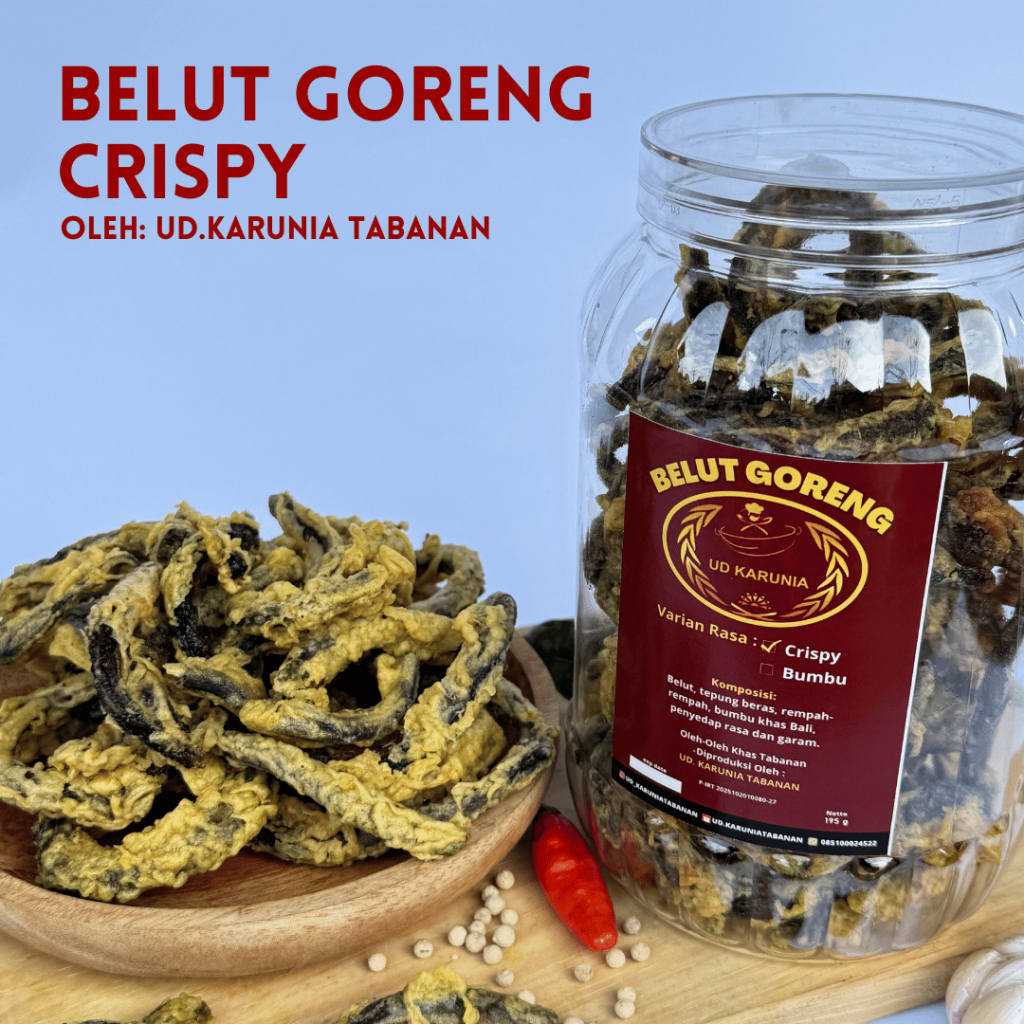 

BELUT GORENG CRISPY KARUNIA | TANPA BAHAN PENGAWET | KEMASAN TOPLES