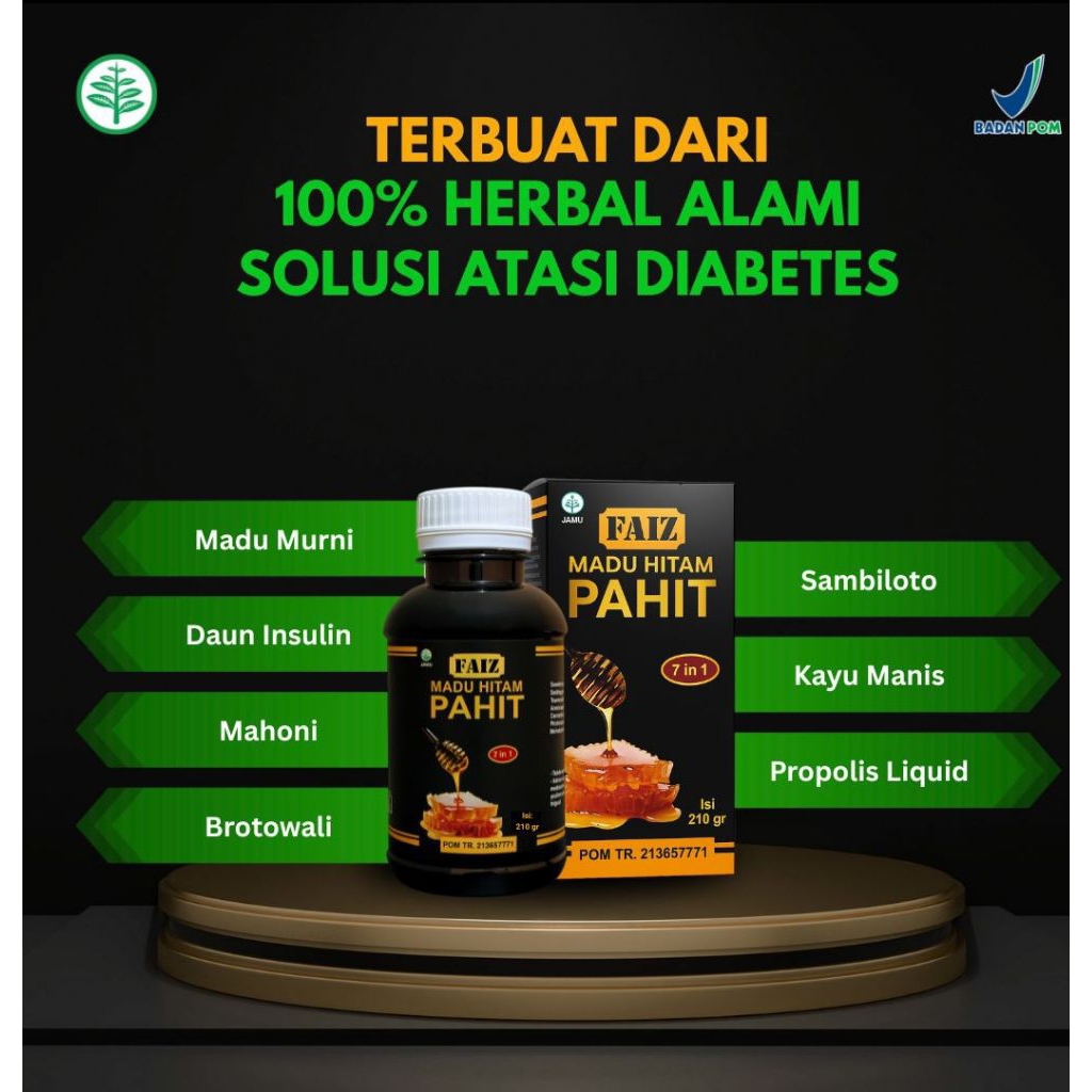 

Madu Hitam Pahit Herbal Alami 7 in 1 Faiz Atasi Masalah Diabetes