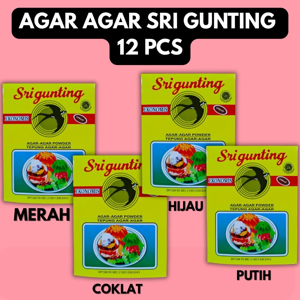 

AGAR AGAR POWDER TEPUNG SRI GUNTING 12 PCS