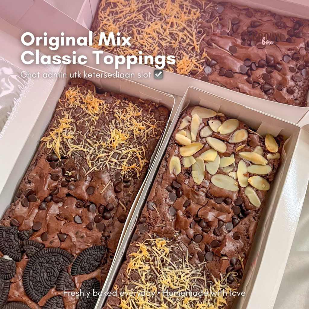 

Premium Baked Original Chocolate Fudgy Brownies (22x10)