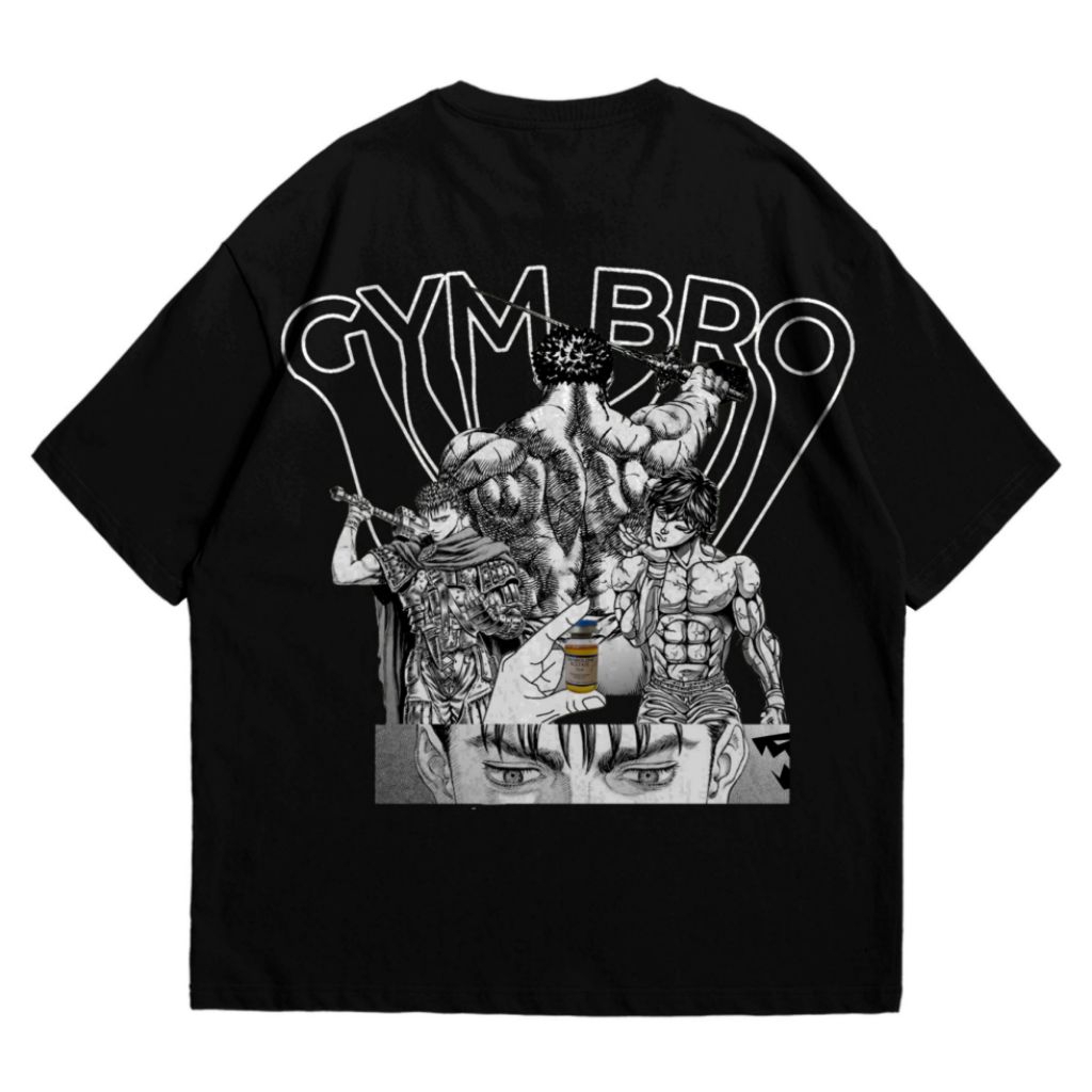 [TERLARIS] Kaos Gymshark GYMBRO Oversize Sportwear Pria Wanita | Baju Olahraga Training Fitnes Adem,