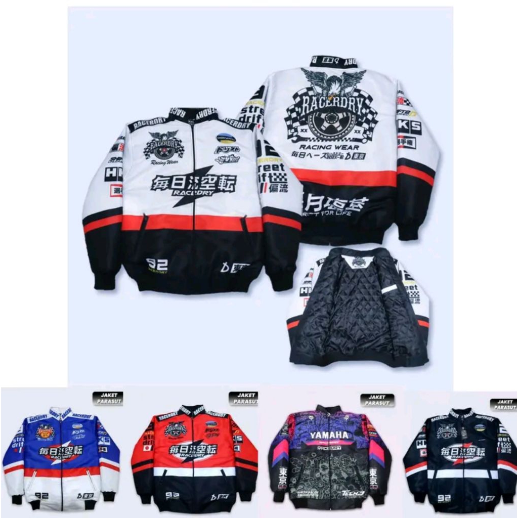 Jaket Nascar Bomber Touring Sunmori Jaket Motor Pria Wanita Racing Printing Premium Size M L XL XXL 