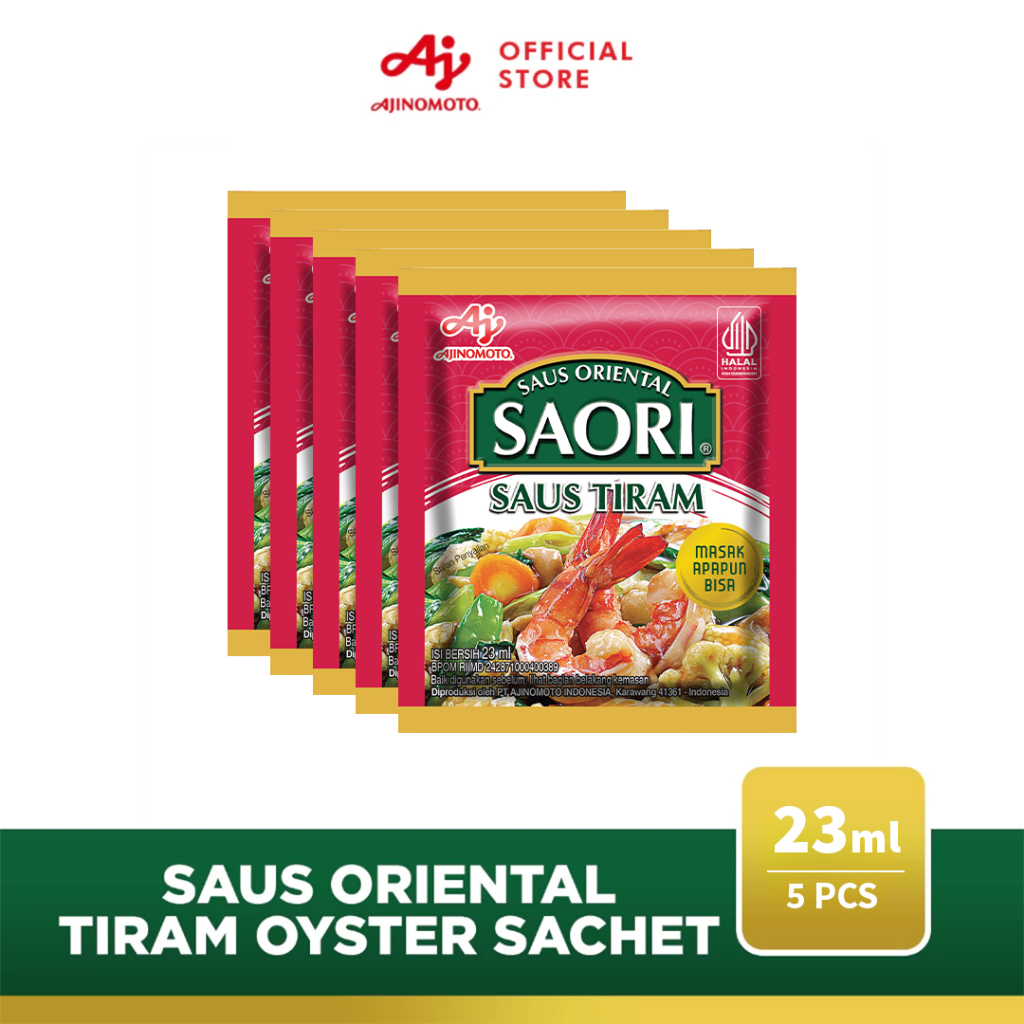

SAORI® Saus Tiram Oriental Oyster Sachet 23ml (5 pcs)