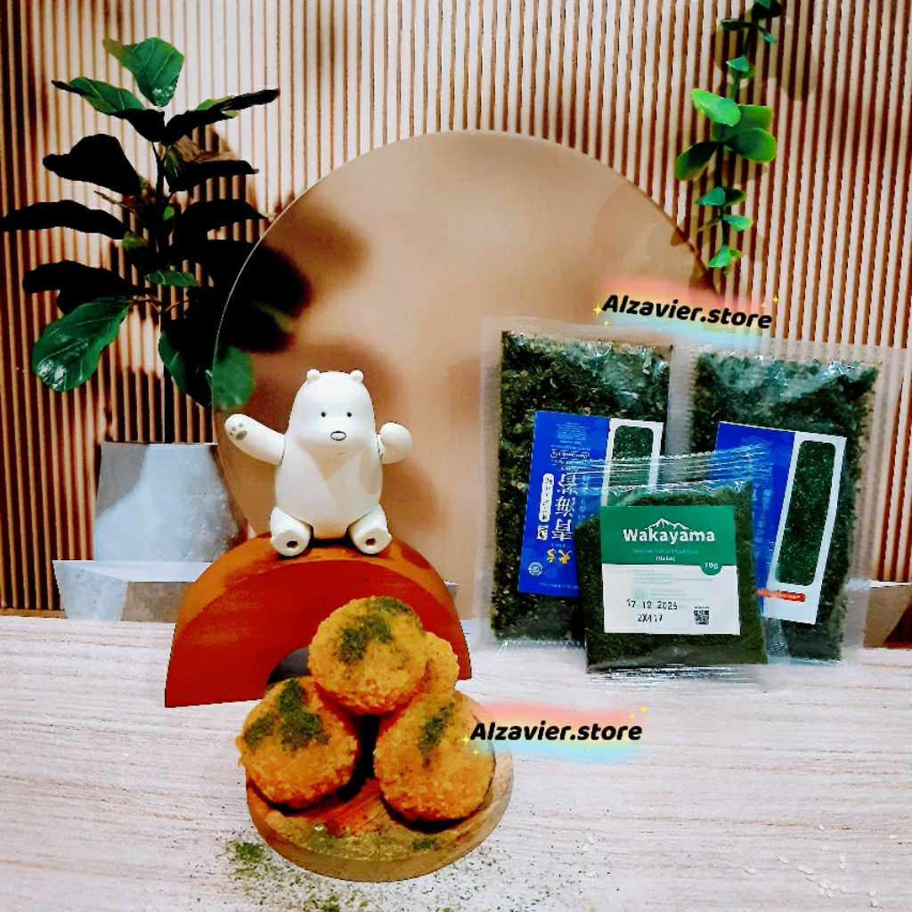 

Aonori Bubuk isi 10gr dan isi 50gr Rumput Laut Nori powder aonori seaweed bahan takoyaki okonomiyaki halal taburan mentai murah promo best