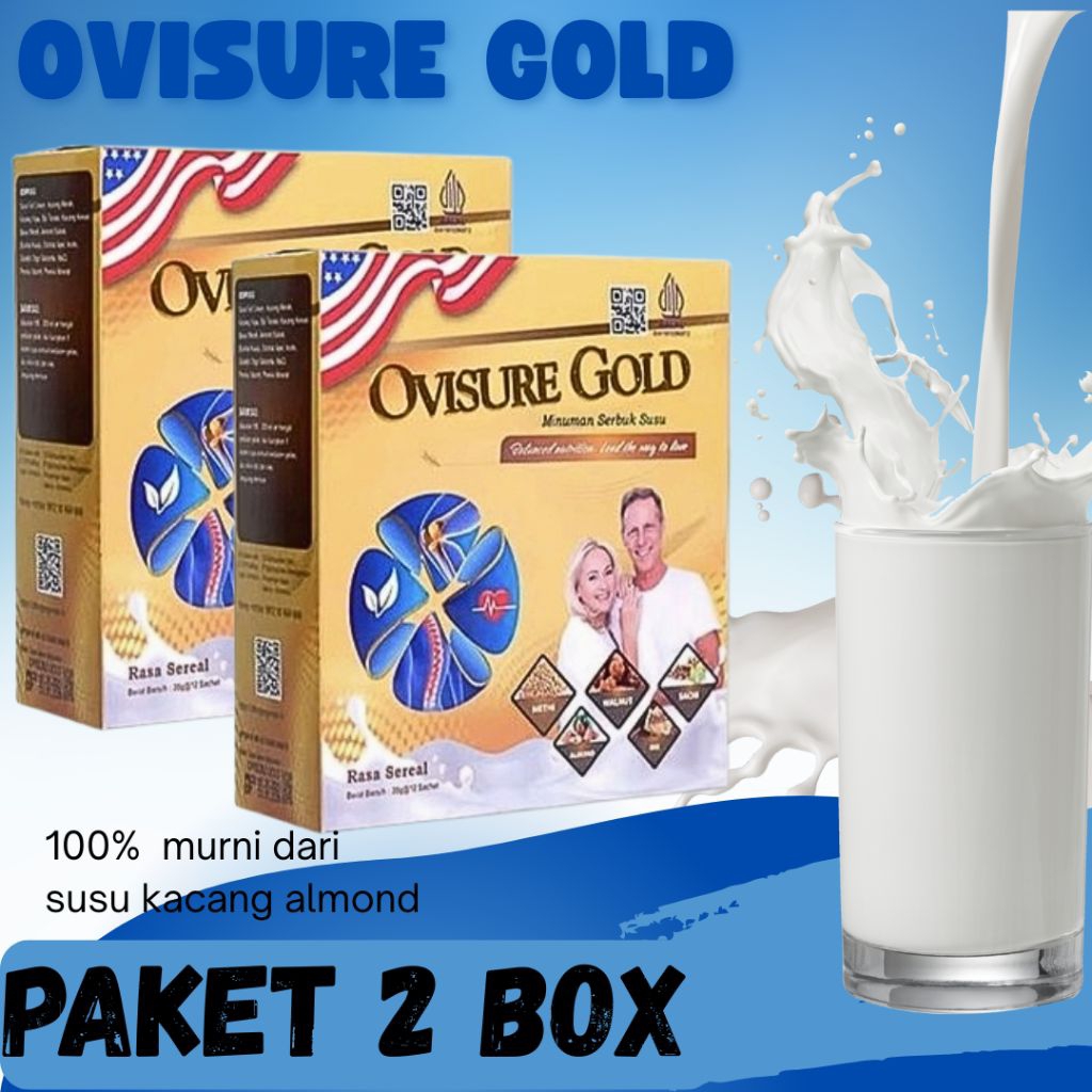 

2 BOX OVISURE GOLD ASLI ORIGINAL MILK SUSU VITAMIN TULANG DAN SENDI NYERI OTOT KERAM DAN KEBAS ORIGINAL USA