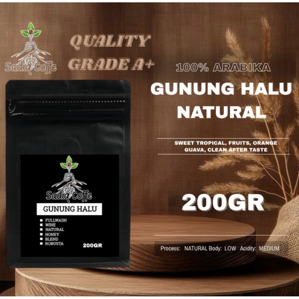 

KOPI ARABIKA NATURAL GUNUNG HALU 200GR / KOPI BUBUK PREMIUM | Kopi Gunung Halu
