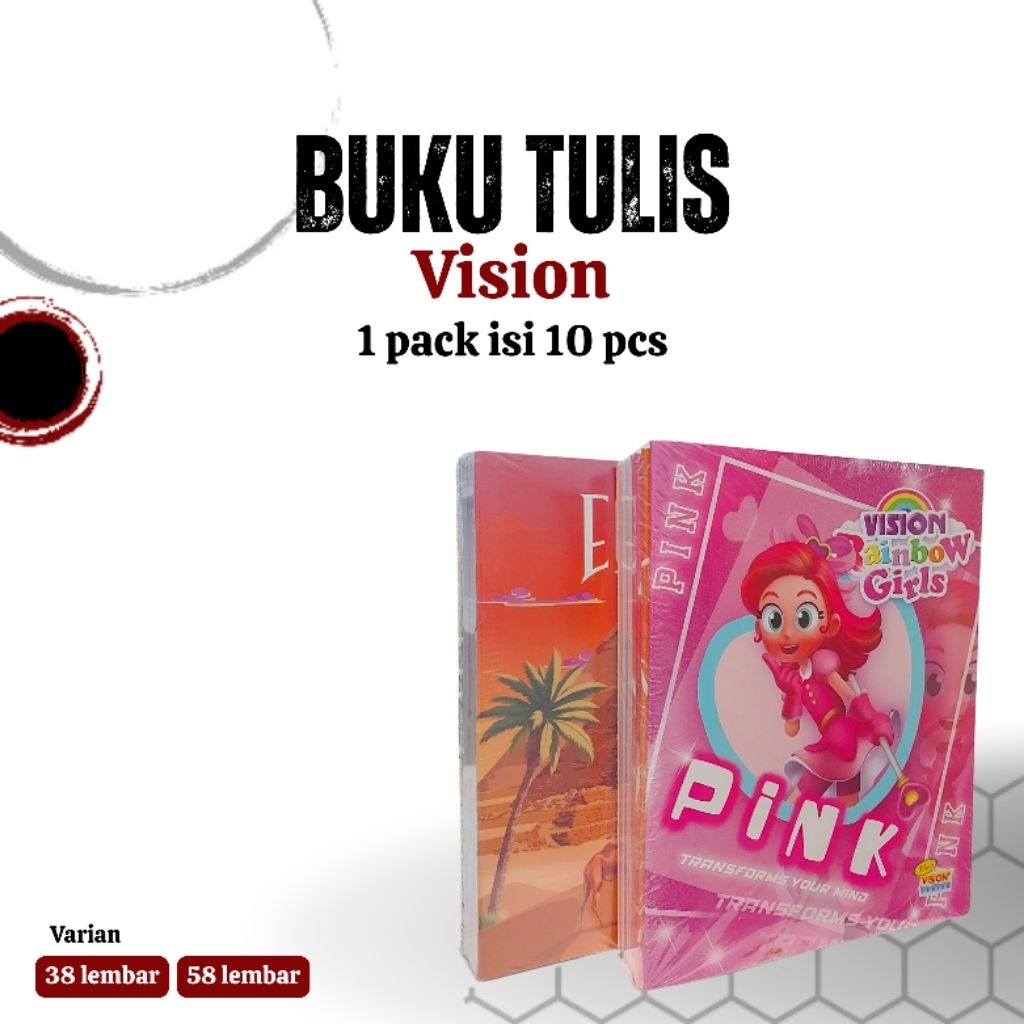 

Buku tulis Vision - buku tulis sekolah vision isi 38/58 lembar