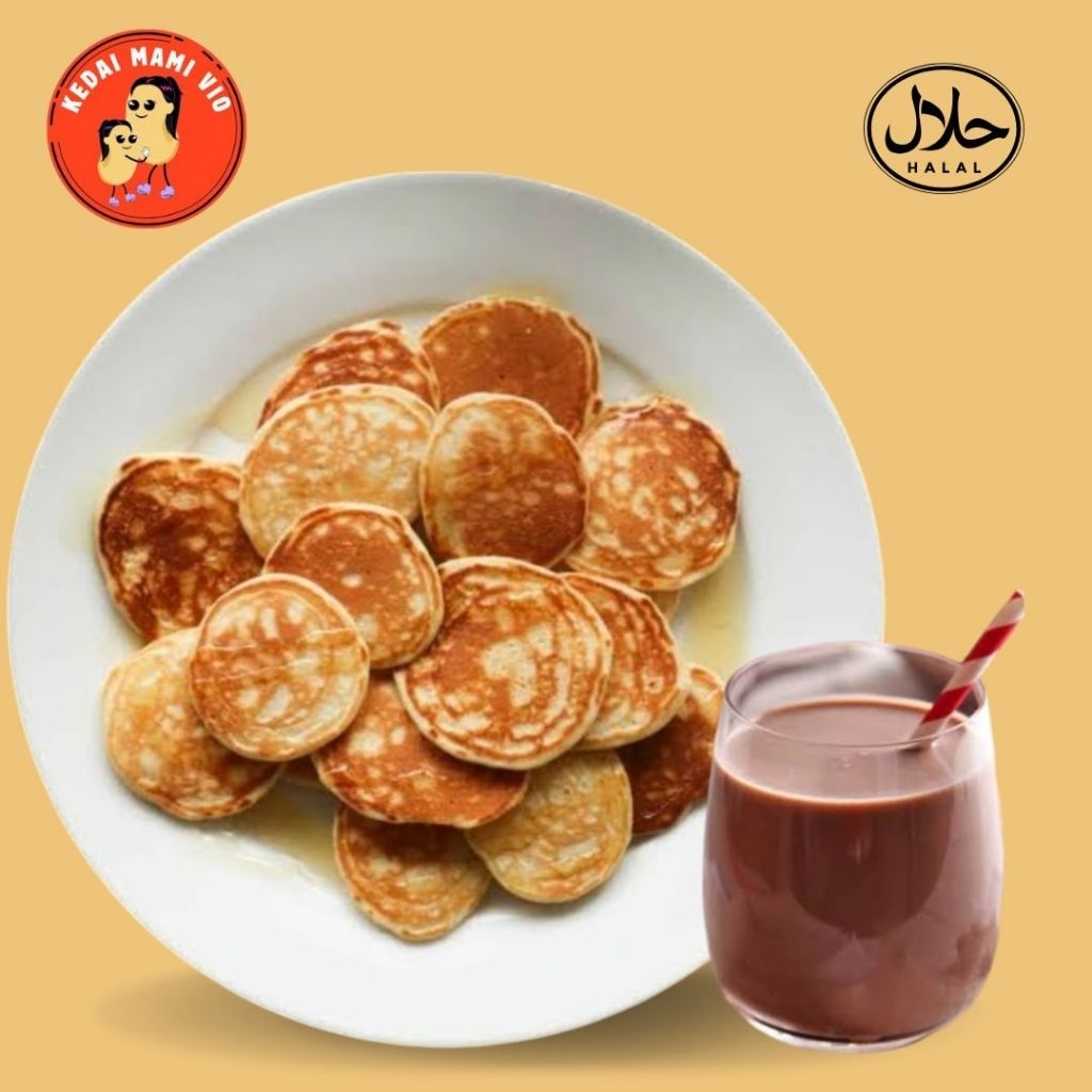 

12pc pancake mini + susu cair kedai mami vio