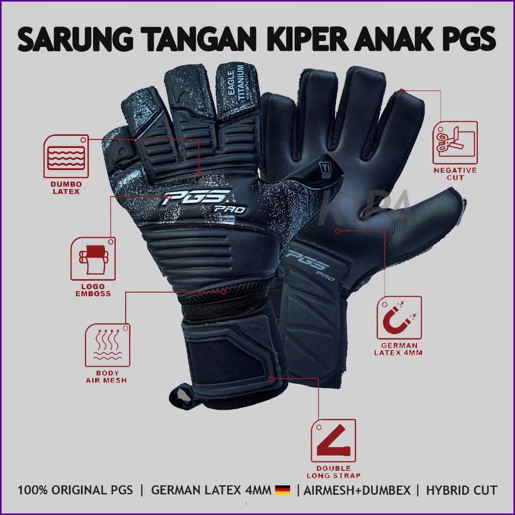 Sarung Tangan Kiper Anak / Kids Goalkeeper Glove PGS PRO All Series