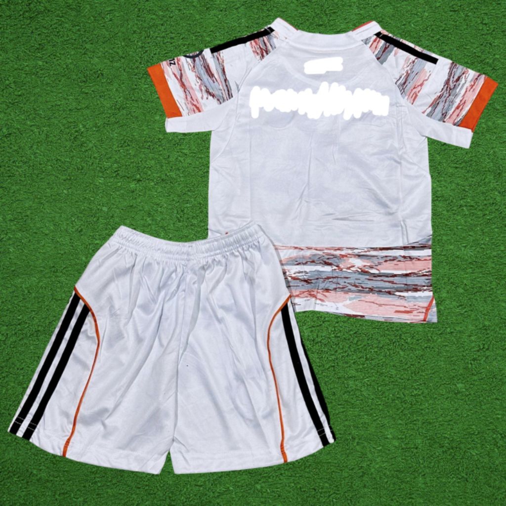 Kids Jersey Bola Putih Tandang 2025/2026 Tim Sepakbola Bavaria Die Roten Grade Ori plus Nameset Poly