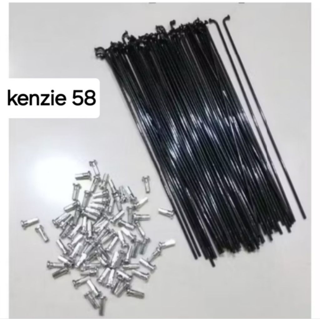 Jari Jari Hitam Sepeda BMX 20" Ukuran 14G × 187 | Spoke Nipples BMX 20" Black | Ruji BMX Hitam