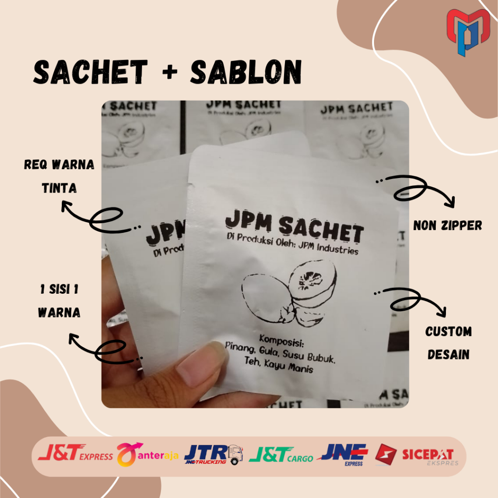 [100 PCS] PAKET SABLON KEMASAN MASKER SACHET FOIL WARNA PREMIUM 8 x 9/8x9/8 x 12/8x12 / FREE DESAIN