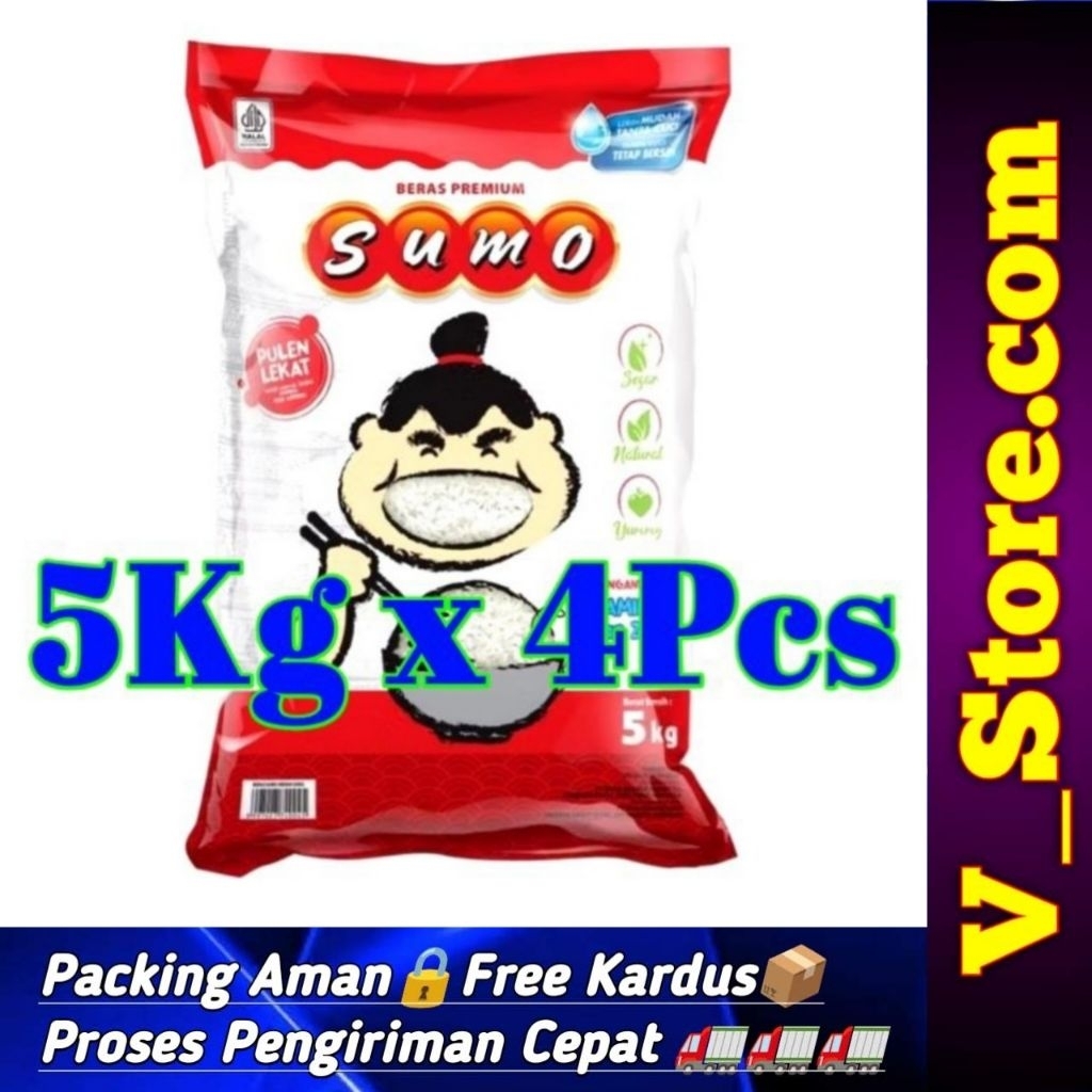 

SUMO 20Kg (5Kg x 4Pcs) Beras Premium Khusus Pengiriman Cargo