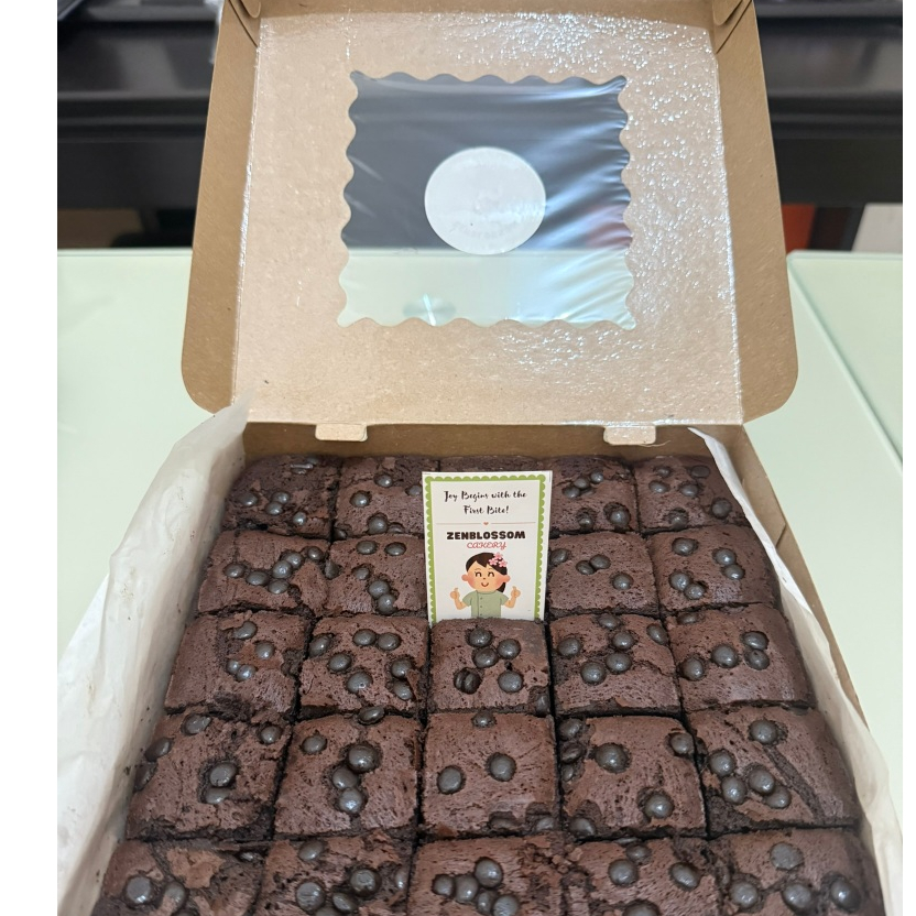 

ZenBlossom Brownies Fudgy Dark Choco
