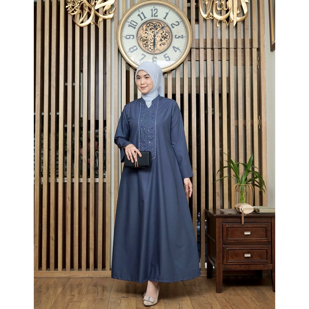 Gamis Batu Payet Belah Busui / Gamis Batu Payet Modern / Gamis Toyobo Fodu Premium