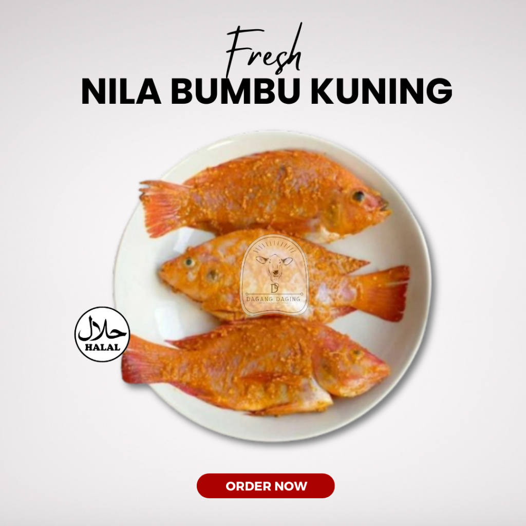 

Ikan Nila Fresh Bumbu Kuning Isi 2 Siap Goreng