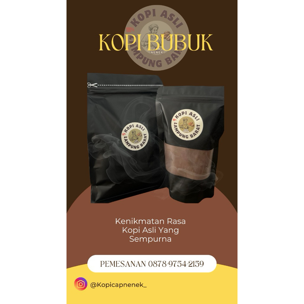 

Kopi Bubuk 100% kemasan 500g