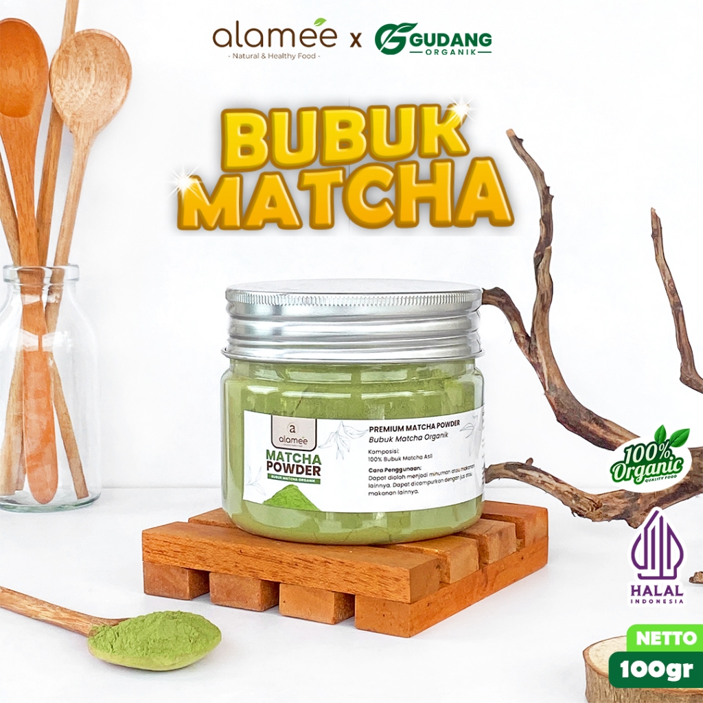 

ALAMEE Matcha Powder Minuman Teh Matcha Pure PREMIUM Matcha Tea Powder Tanpa Campuran Gula 100gr