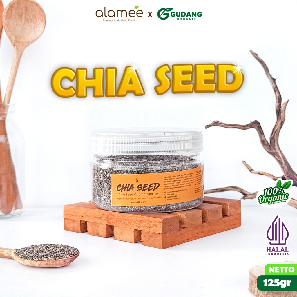 

Alamee Chia seed Organik Diet Original Biji Black Chiaseed Organic Meksiko 125g gudang organik
