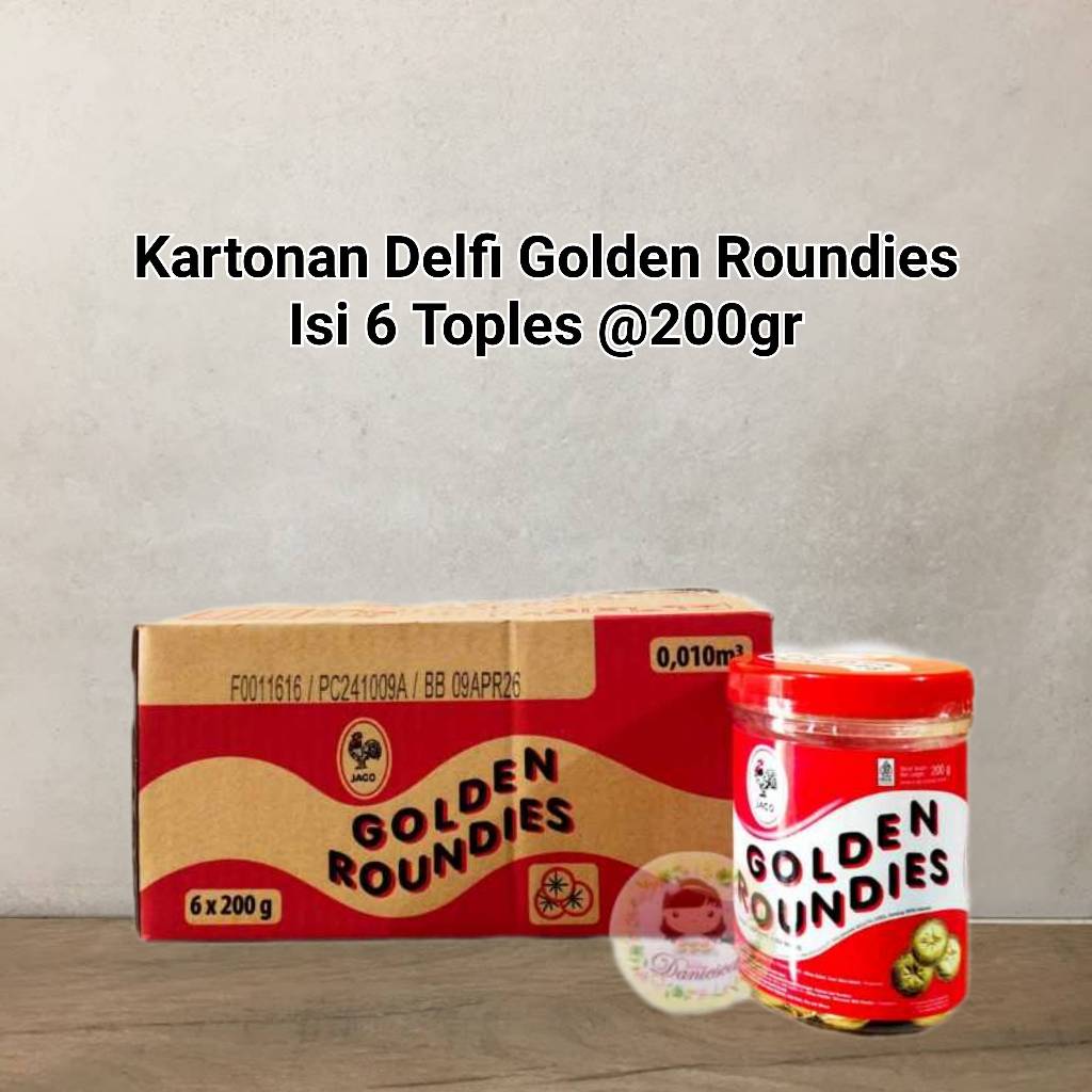 

Kartonan coklat golden roundies 200 gr isi 6 toples Delfi koin ( ds bgr )