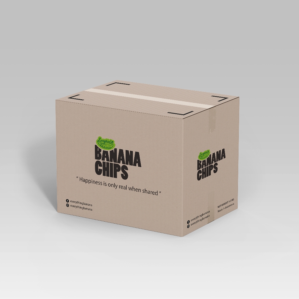 

1 Karton Everything Banana Chips – Keripik Pisang Premium, 6 Rasa Pilihan | Snack Sehat & Enak