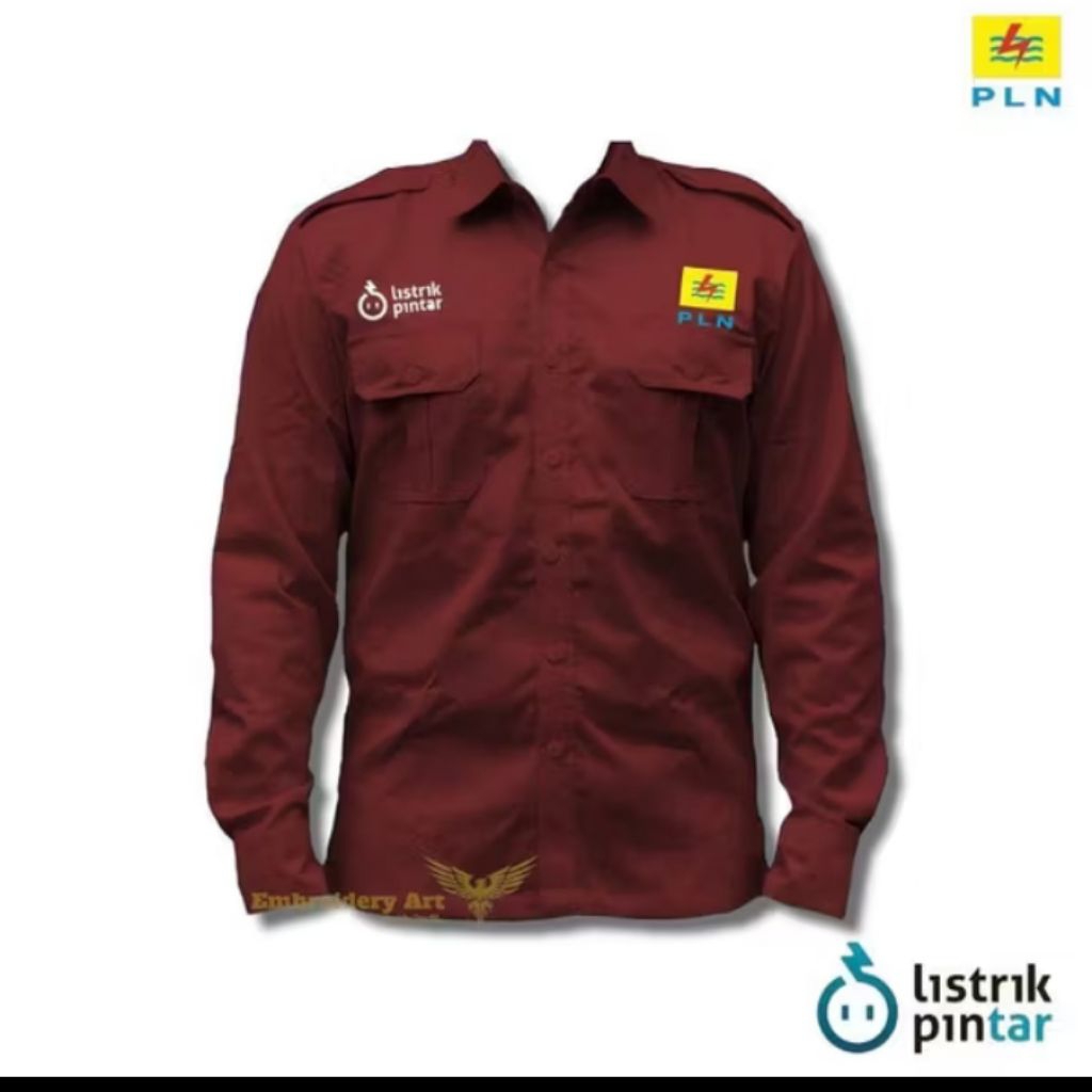 Kemeja PLN listrik Pintar seragam pln listrik pintar baju pln listrik pintar