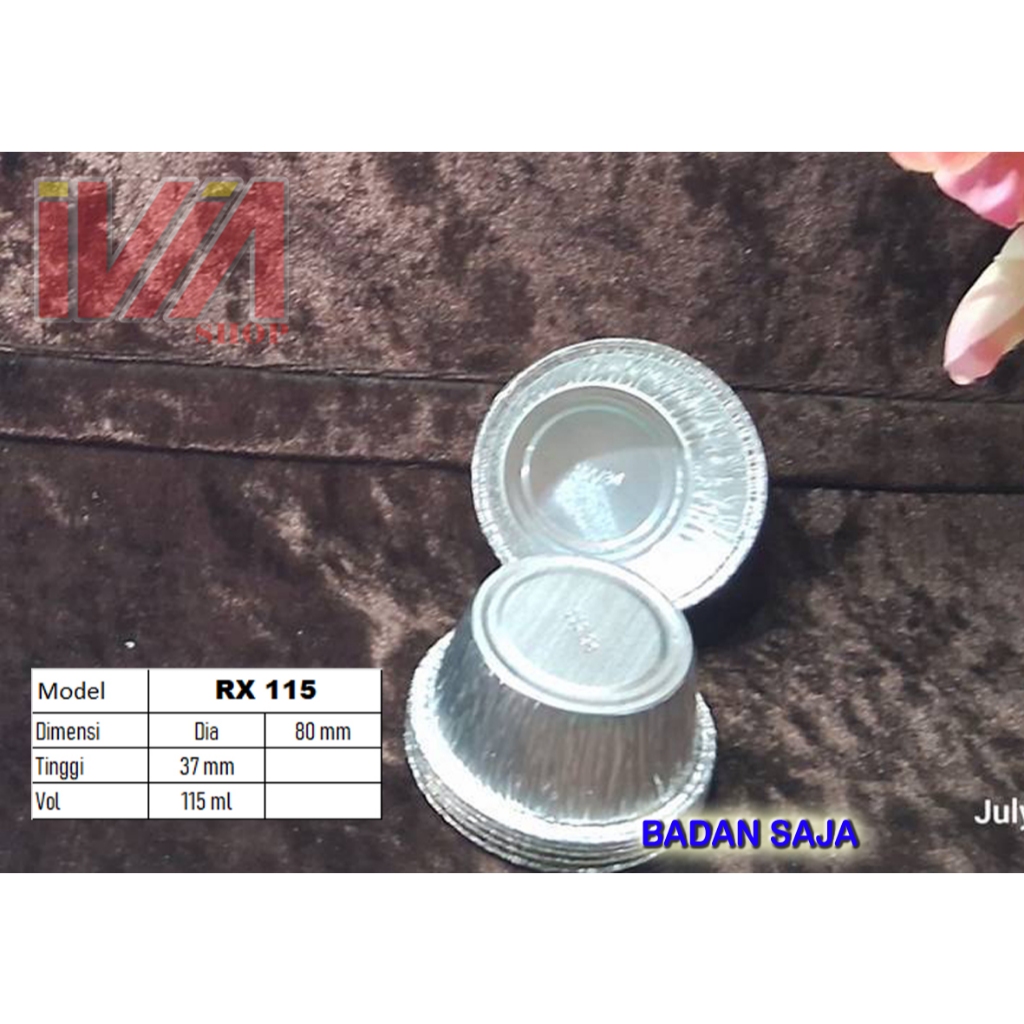 B 115 / RX 14081 Badan saja  ALUMUNIUM FOIL BULAT dia 7 cm