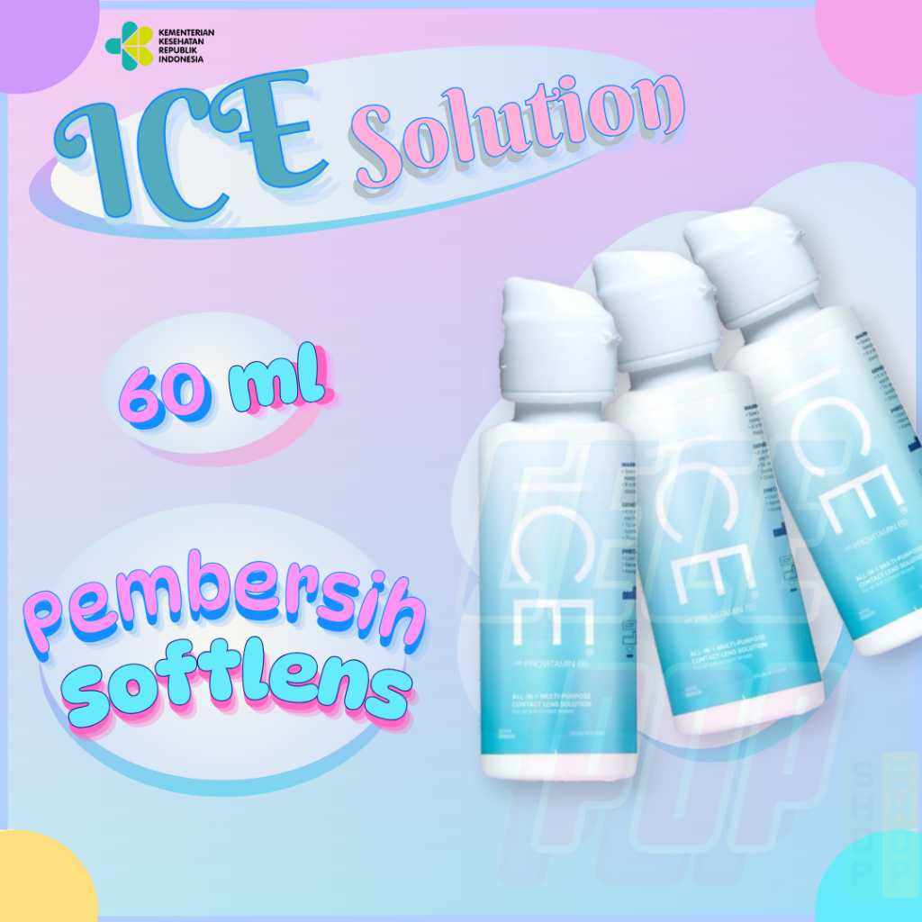 Cairan Softlens || Cairan Pembersih Softlens || ICE All In 1 with Pro Vitamin B5 60ml