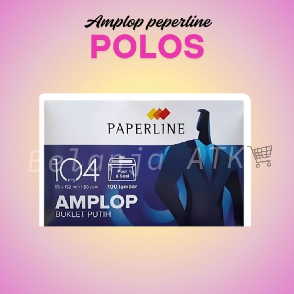 

[Per box] Amplop Putih polos tanpa garis. Paperline 90 / 104 / 110