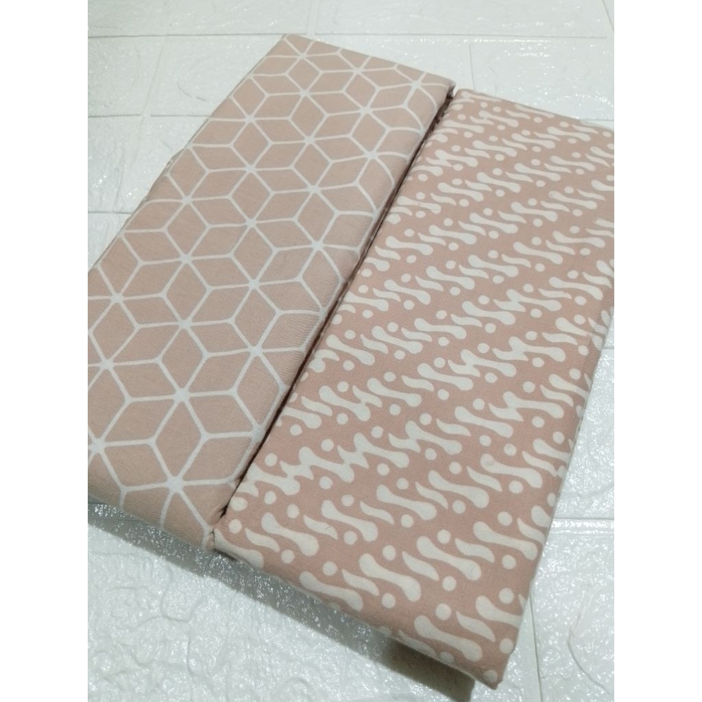 kain Batik katun garutan cream