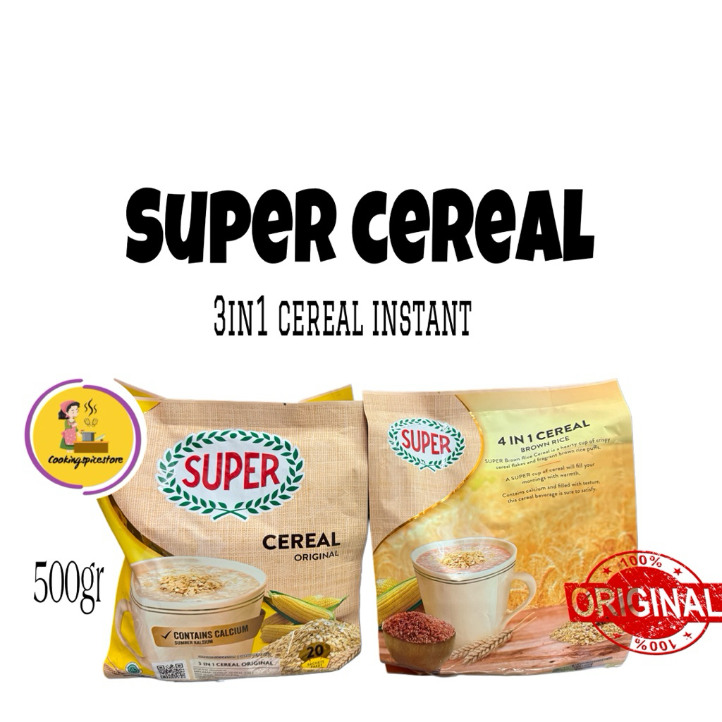 

Super Instant Cereal / Sereal Malaysia / Oatmeal / Super Cereal original / Super Cereal Brown Rice 600gr