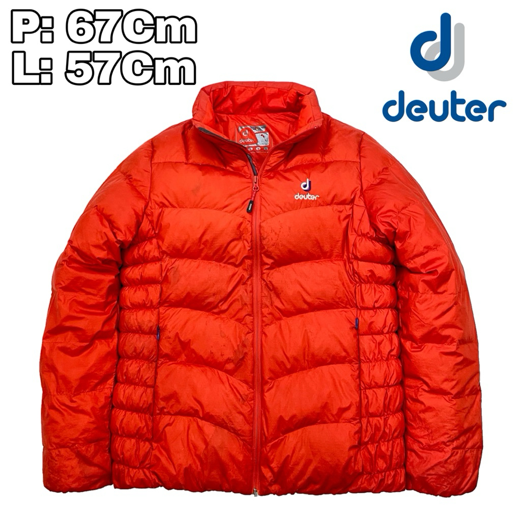 J112 Jaket Bulang Outdoor Deuter WinterOrange 700FP  Bulu Angsa Tebal Musim Dingin Hiking Pendaki Gu