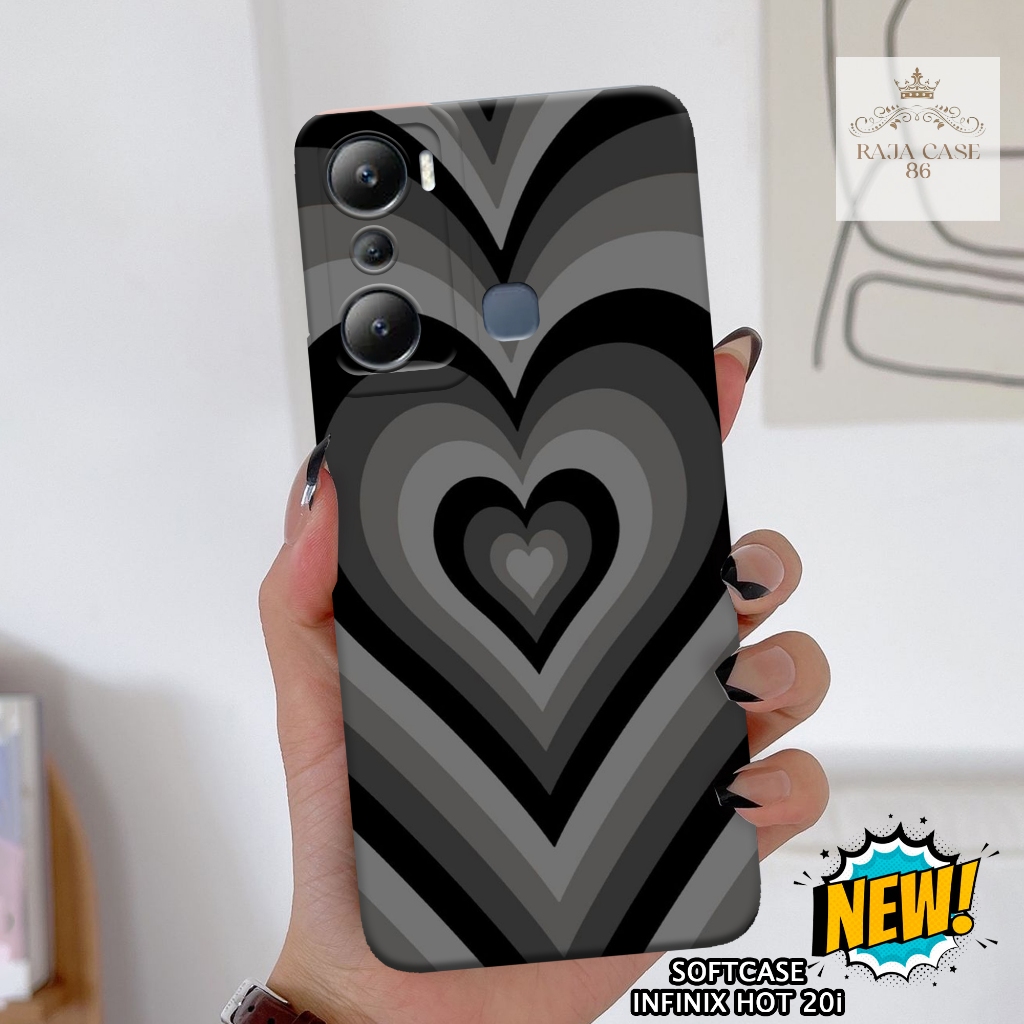Case Infinix Hot 20i - Rajacase - casing Infinix Hot 20i - Motif case Love - Pelindung handphone - I