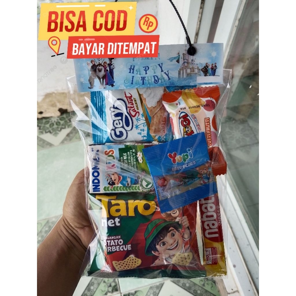

PAKET BINGKISAN SNACK ULTAH ANAK PRAKTIS MURAH 1 BUNGKUS ( 6 VARIAN) HADIAH