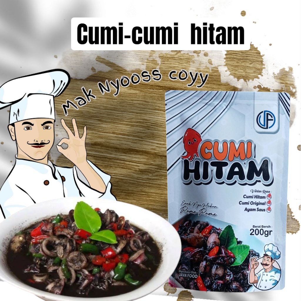 

Lauk cumi hitam kemasan 130g