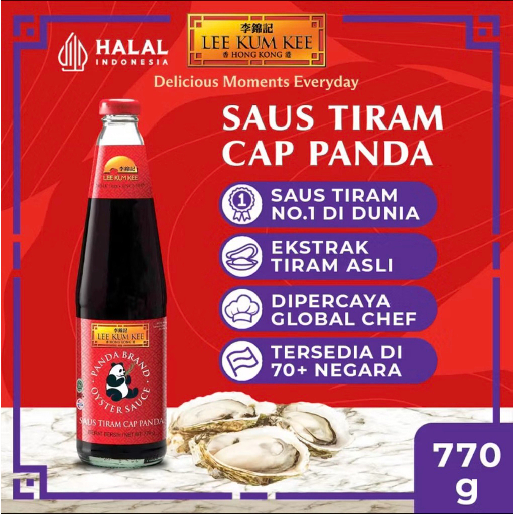 

Saus tiram Lee Kum Kee Panda Brand 770gr