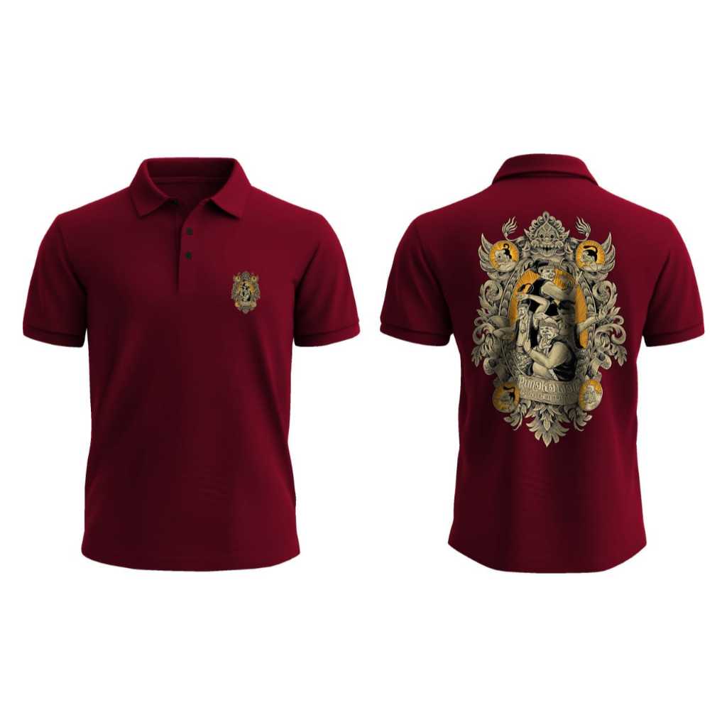 ALPHA - KAOS DISTRO PRIA DEWASA WAYANG PUNAKAWAN BATIK KERAH WANGKI