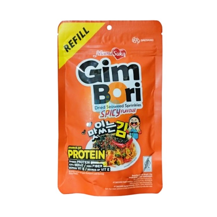 

Nori Tabur Halal Mama Suka Gim Bori Spicy 50gr