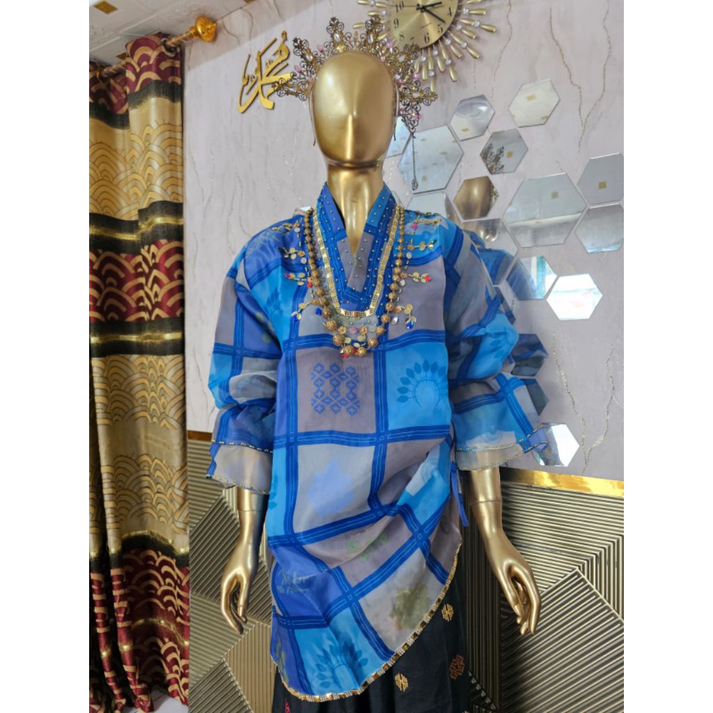 BAJU BODO ORGANZA PRINTING Motif Lagosi