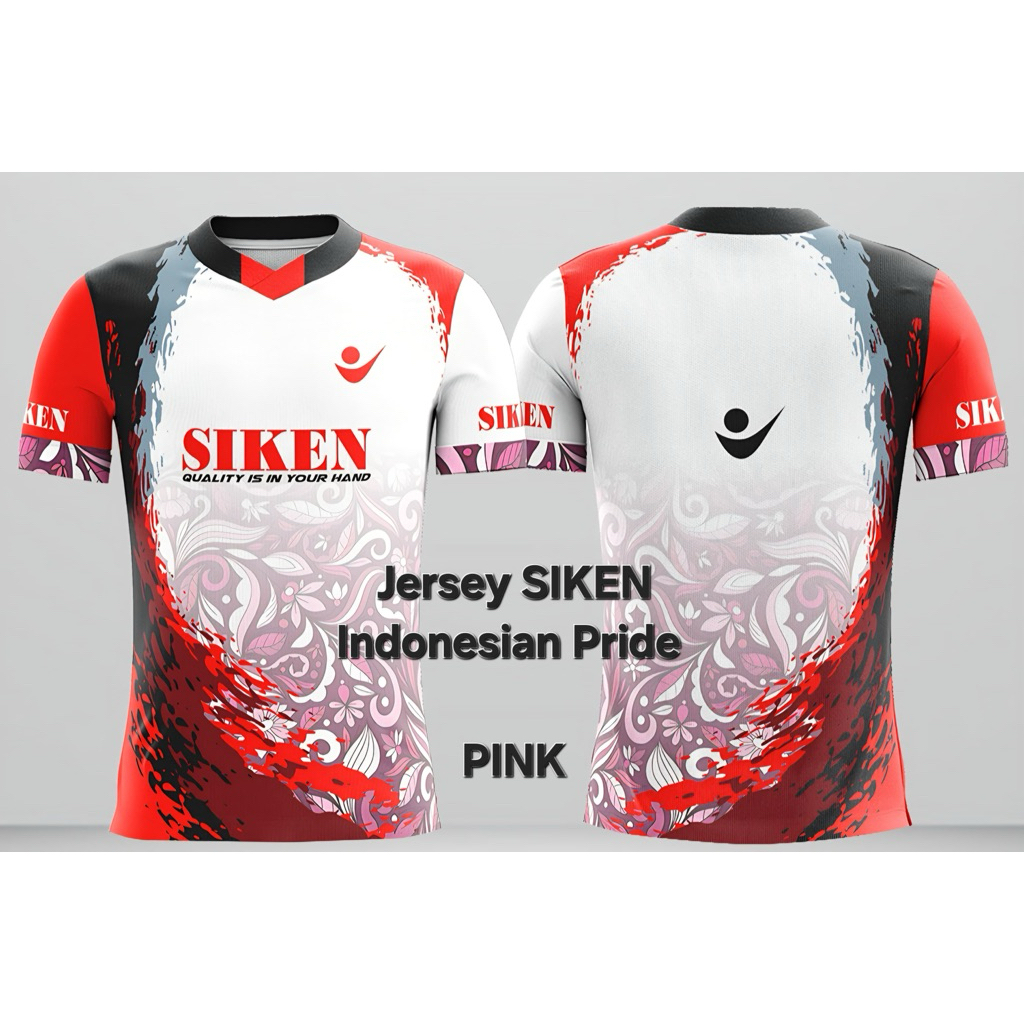 SIKEN  [PINK] Jersey Badminton Jersey Siken Baju Badminton