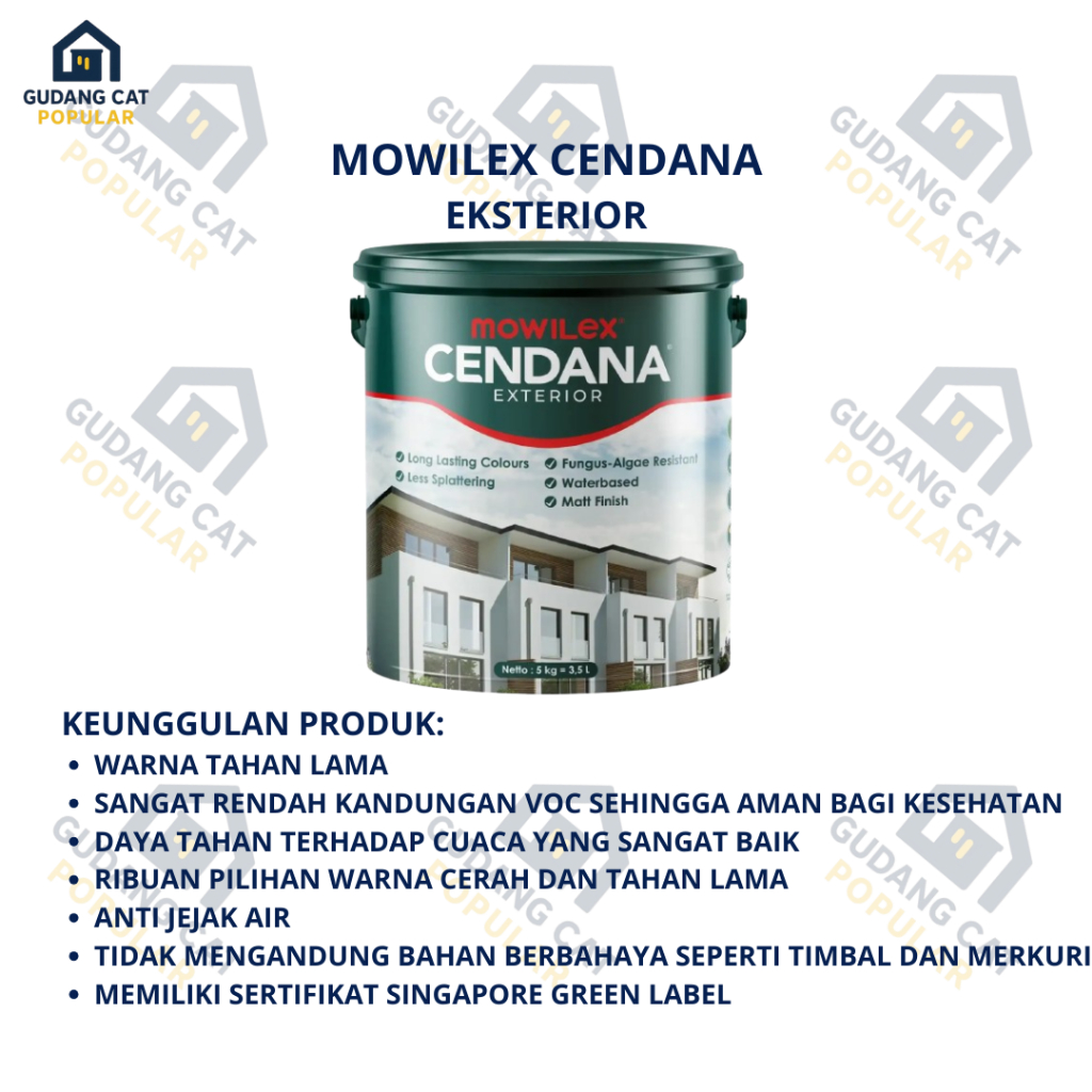MOWILEX CENDANA EKSTERIOR 5 KG / CAT TEMBOK EKSTERIOR / MOWILEX TINTING CUSTOM WARNA