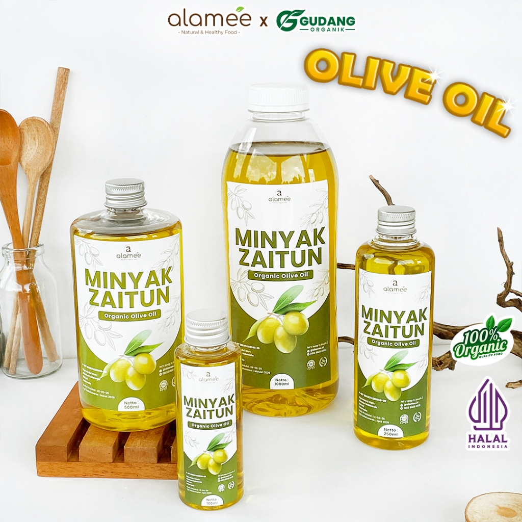 

ALAMEE Minyak Zaitun Extra Virgin Olive Oil Pure Organic Murni EVOO Kesehatan dan Kecantikan