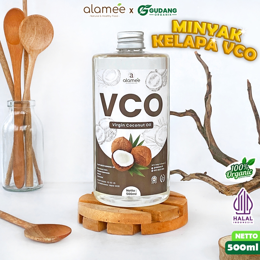 

ALAMEE VCO Virgin Coconut Oil EVCO Extra Virgin Coconut Oil Minyak Kelapa Murni 500ML