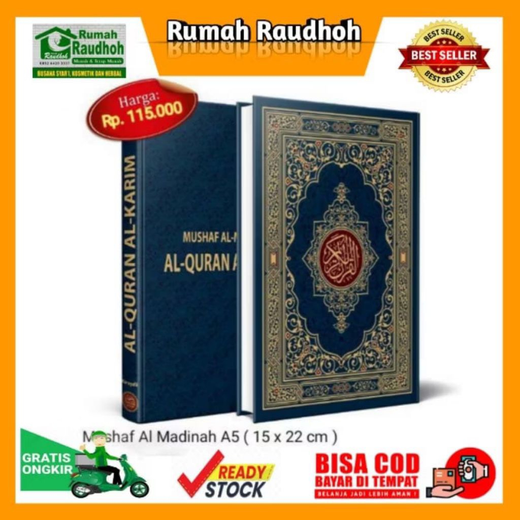 MUSHAF MADINAH A5 / AL-QURAN-QURAN MUSHAF AL-MADINAH WAKAF TANPA TERJEMAH A5