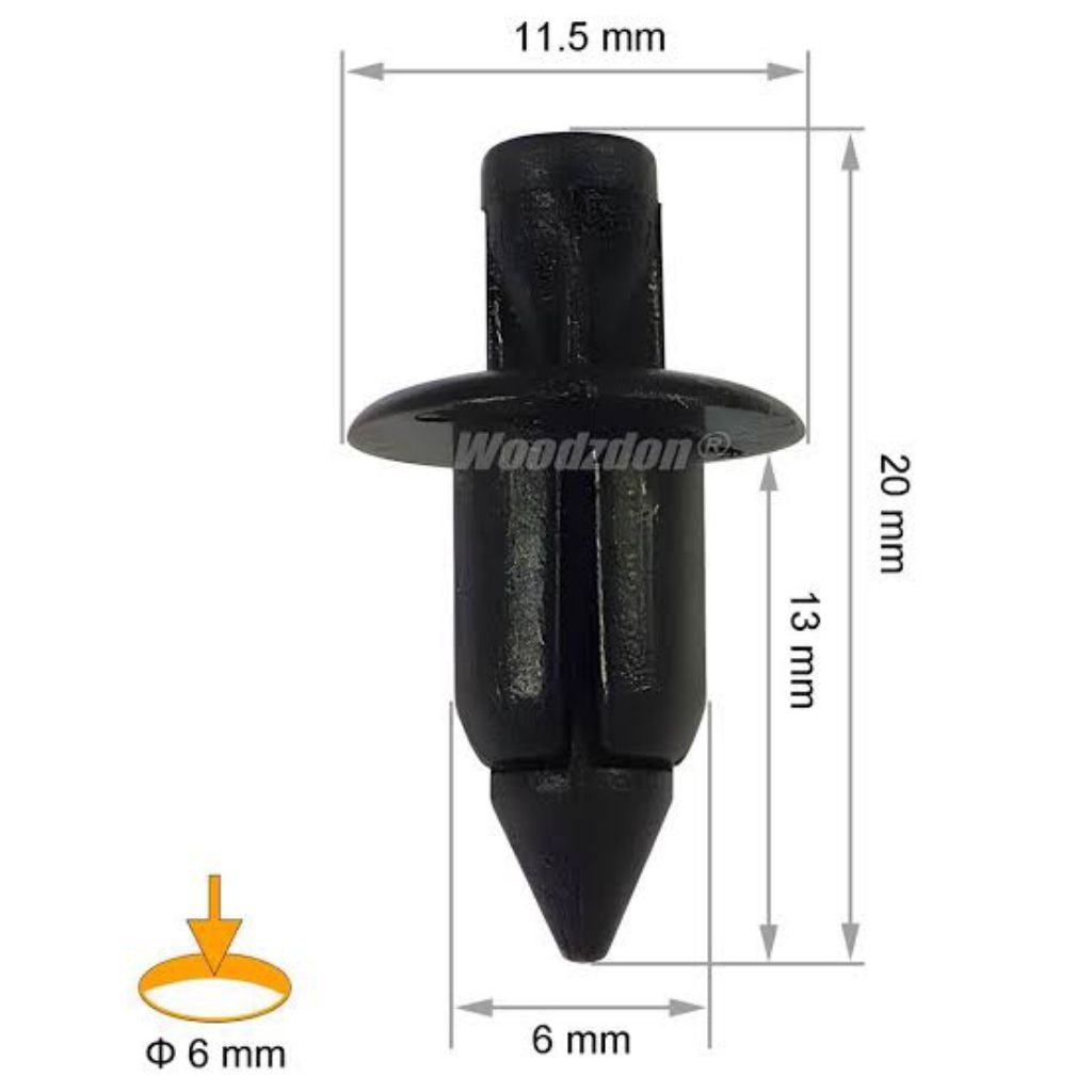 rivet body nmax r25 kancing rivet 6mm kancing klip body universal 6mm kancing rivet otomotif 6mm riv