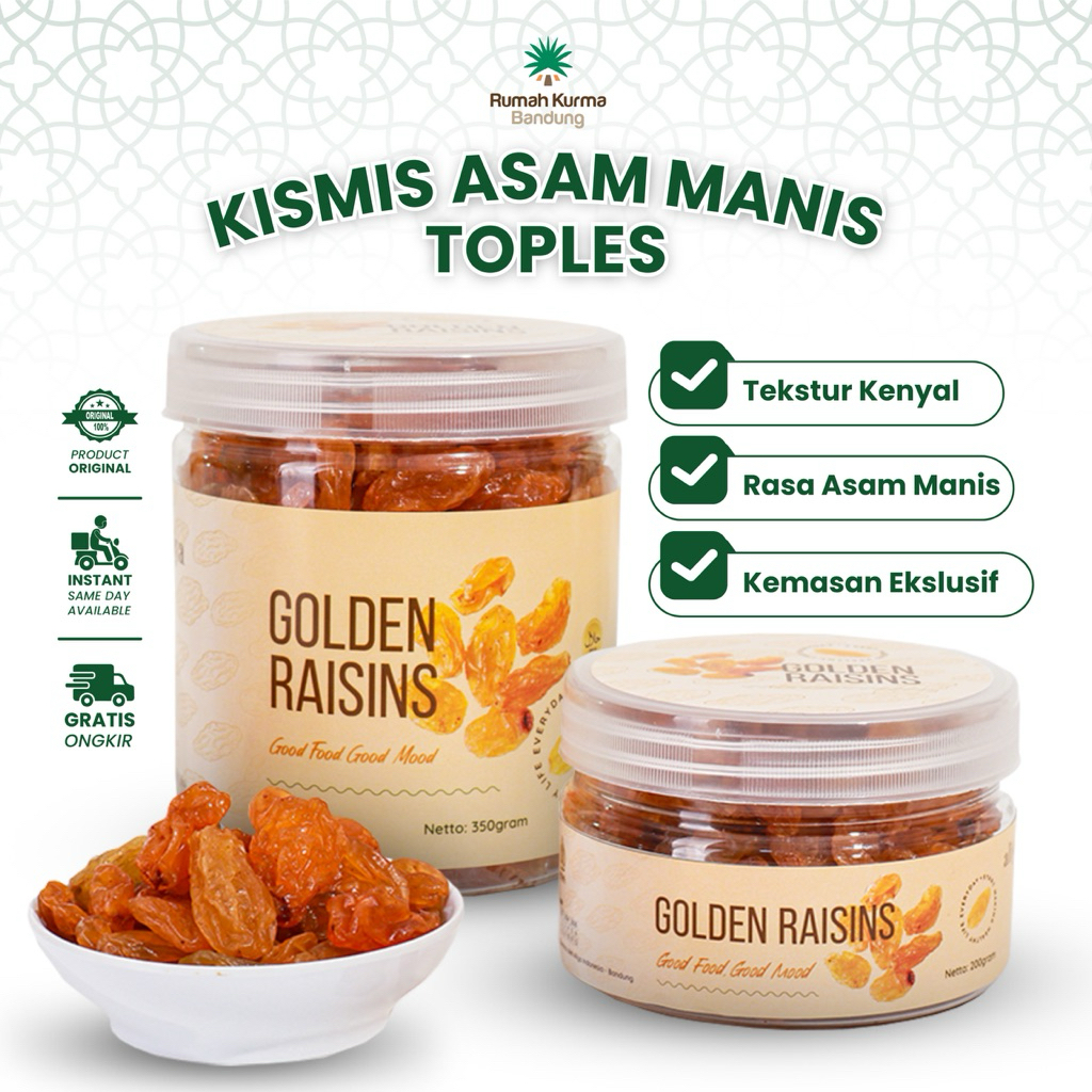 

Kismis Golden Raisin Organik Premium / Kismis Asam Manis Oleh-Oleh Haji dan Umroh