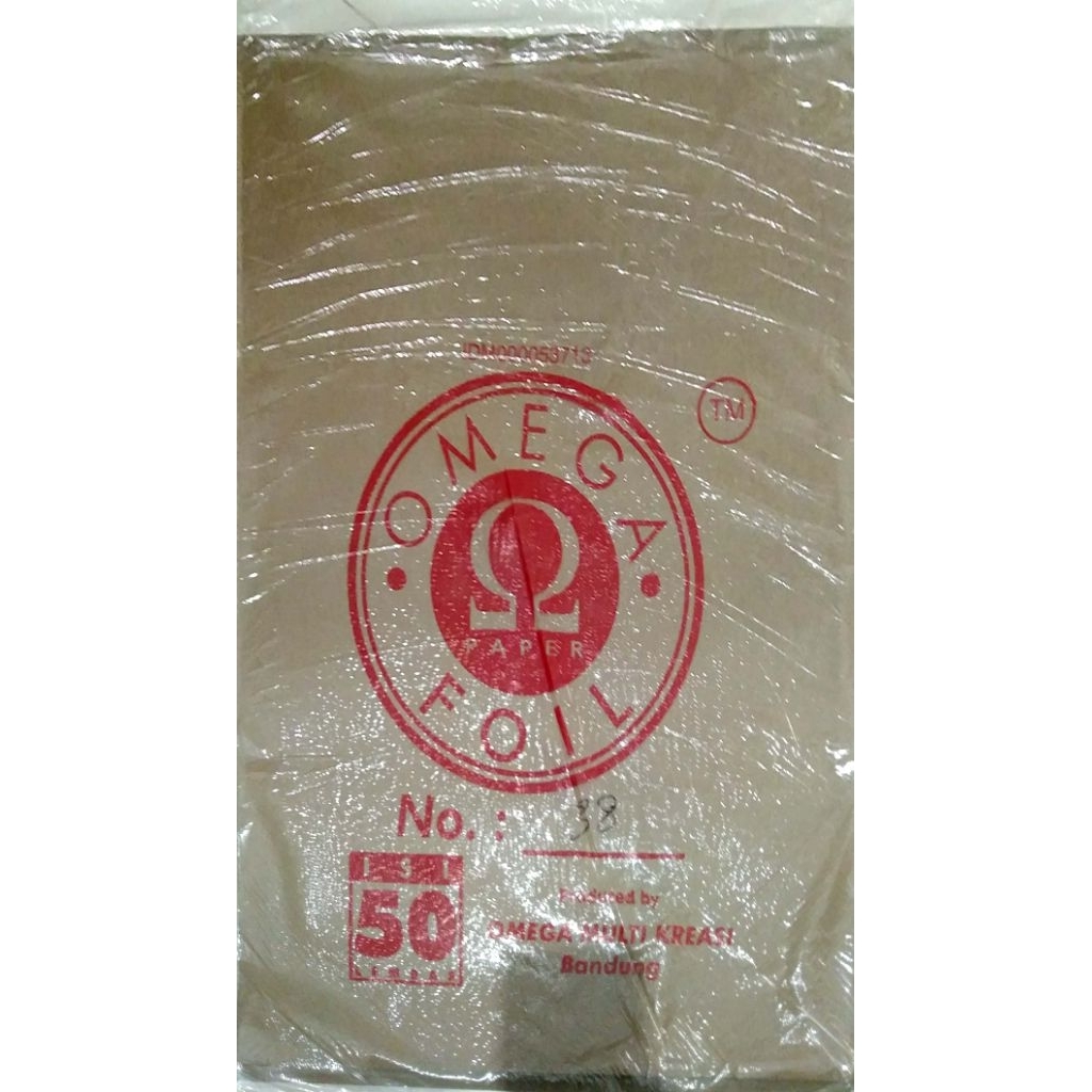 

Kertas sampul kartun Omega Foil No 38 isi 50 lembar