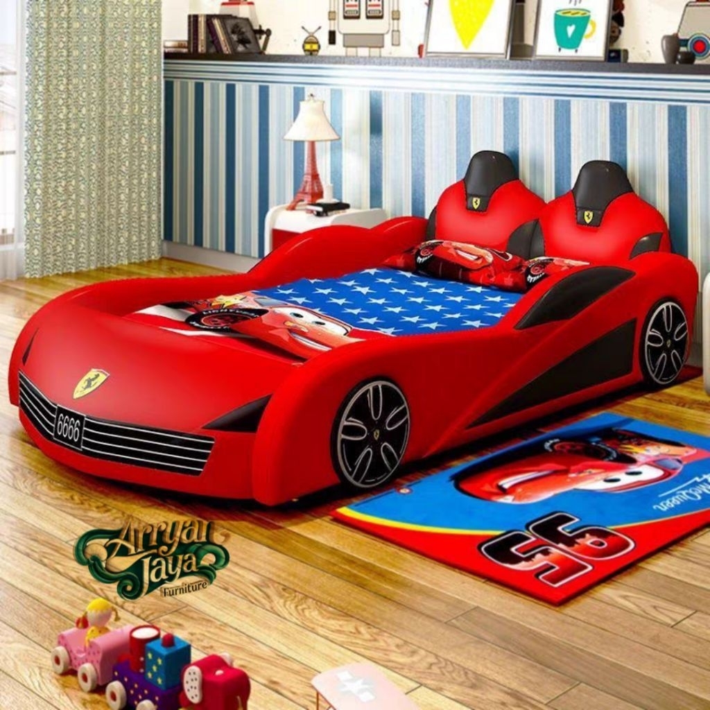 tempat tidur anak karakter mobil